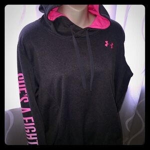 Under Armour Black and Pink Hoodie